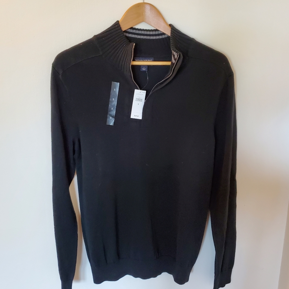 Banana Republic Black Zip Sweater